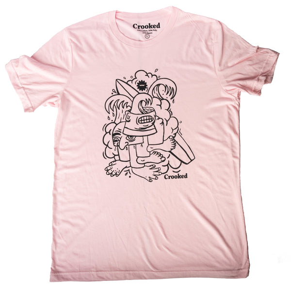 Wave Brain T-shirt in Pink